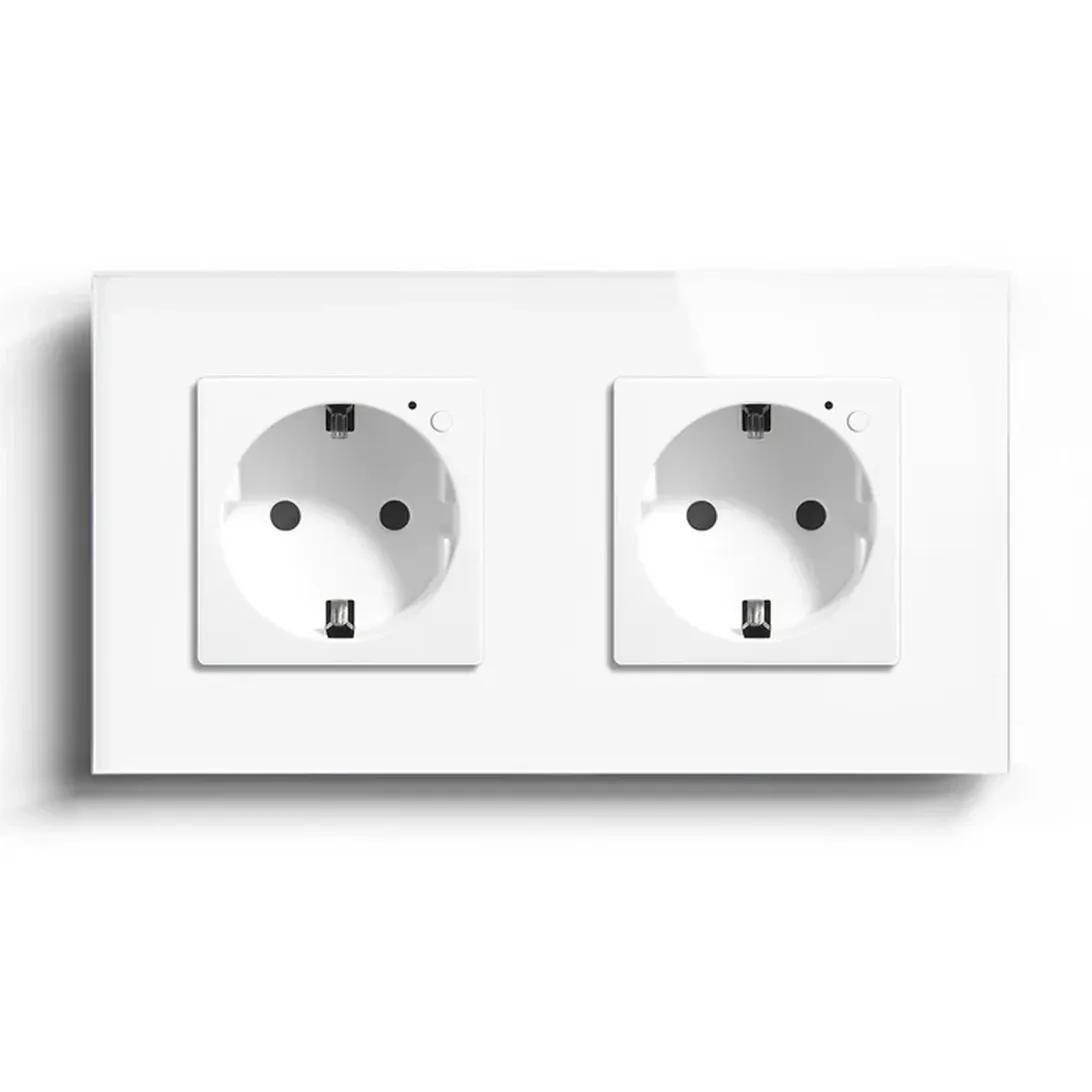Wi-Fi EU Type F Double Socket 16A (White) VIV-TW-WF2F-WT 