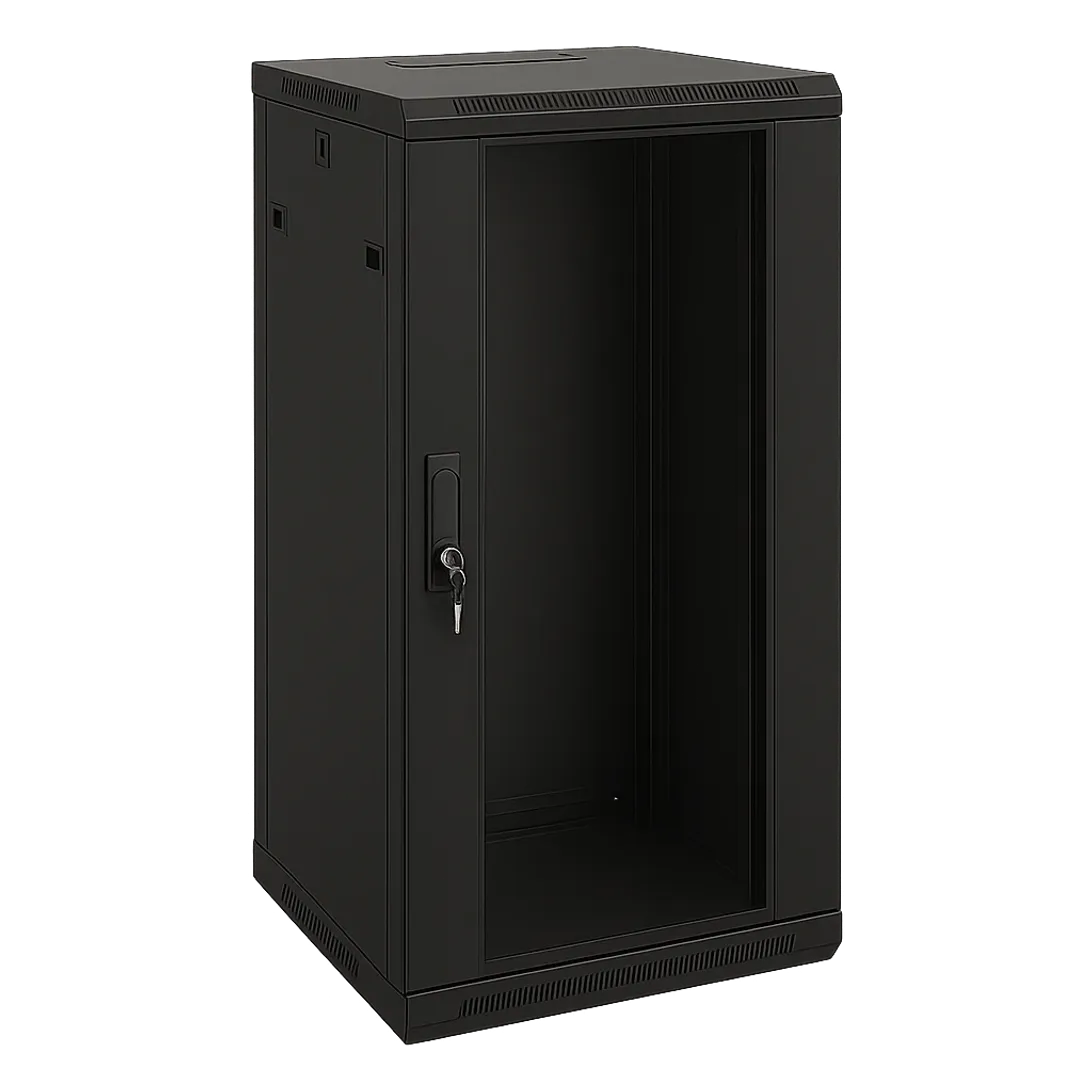 22U Network Rack Cabinet (600x450mm) With Glass Door