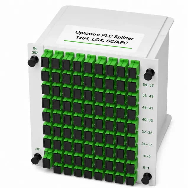 Optowire PLC Splitter 1x64, LGX, SC/APC