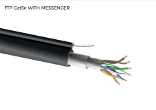 FTP CAT5E BC 24AWG PE(outdoor) "0.50 ± 0.01 mm" WITH MESSENGER 1