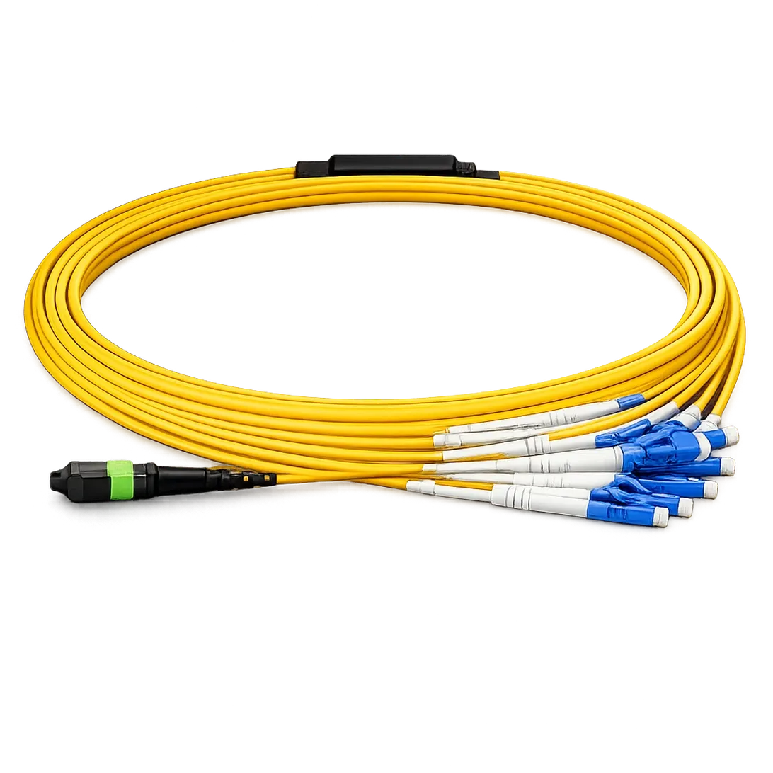 Optowire OS2, MTP(APC)-LC(UPC) Trunk Cable 8 (1x8) Core, 2,0mm, LSZH, 5m.