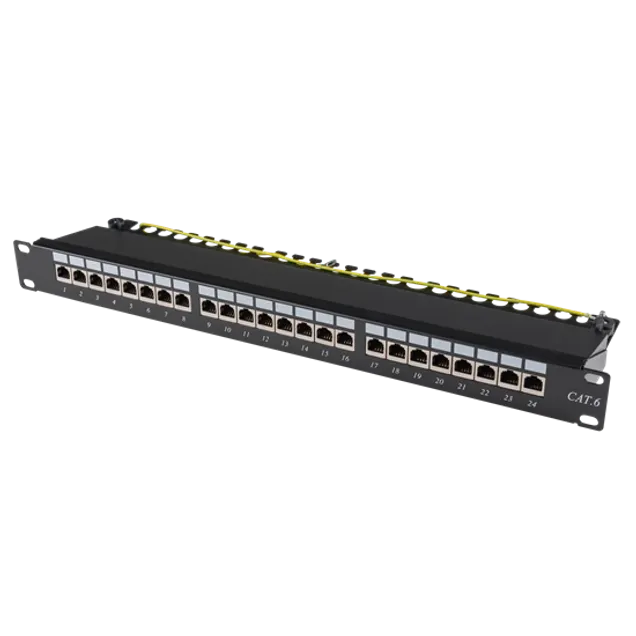 Patch Panel 24port RJ45 Cat 5&6-SH