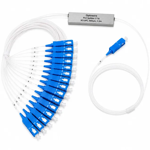 Optowire PLC Splitter 1*16 SC/UPC, 900um, 1.5m