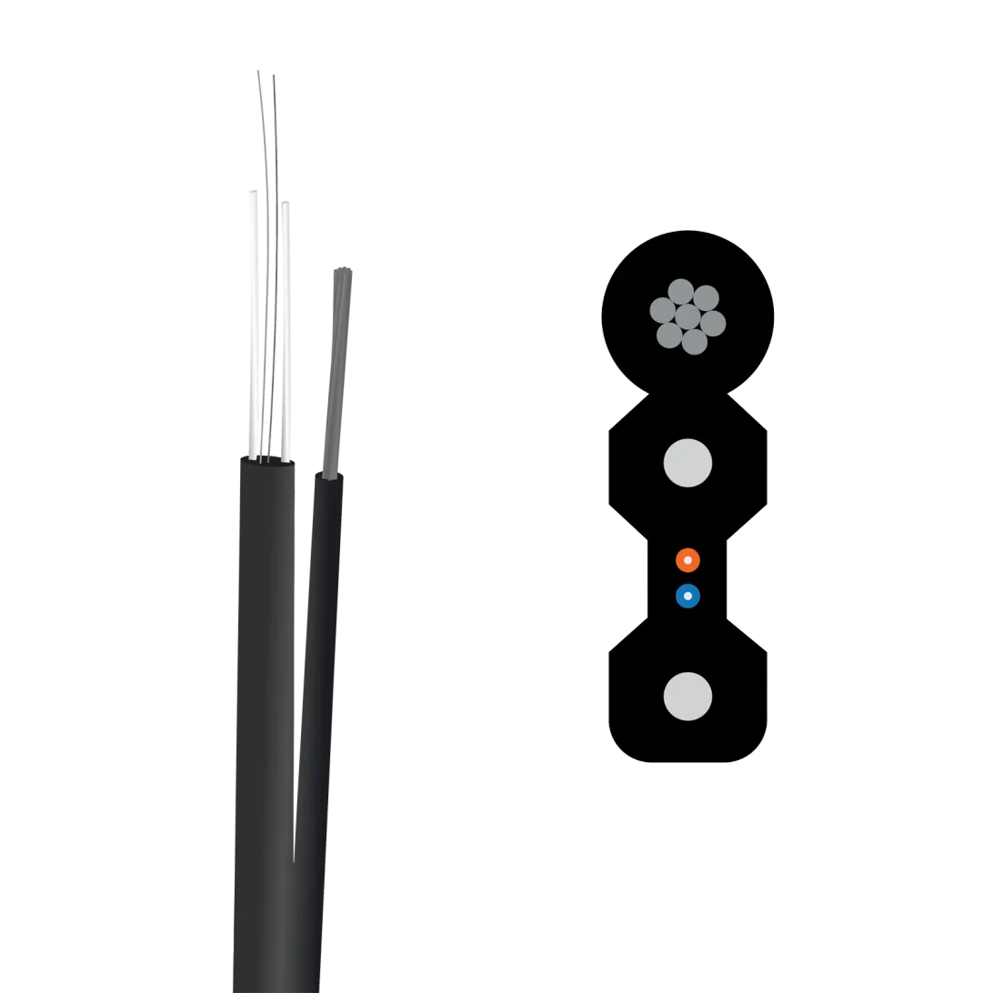 OptoWire-AM-L-FL-2FO-1KN Drop Outdoor FLat optical cable