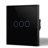 3 Gang Smart Wi-Fi Touch Switch with Neutral (Black) VIV-TW-6WF301N-WT 5