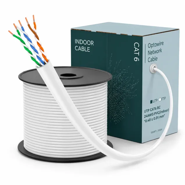 UTP CAT6 BC 24AWG PVC(indoor) "0.48 ± 0.01 mm"