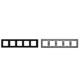 Quintuple Frame Glass Panel with Metal Bracket (Black) VIV-TW-G370.5F-WT 2