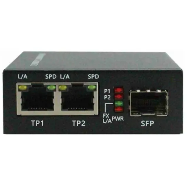 1G-1SFP-2RJ45 media convertor