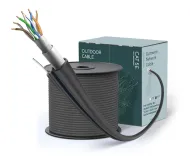 FTP CAT5E BC 24AWG PE(outdoor) "0.50 ± 0.01 mm" WITH MESSENGER 2