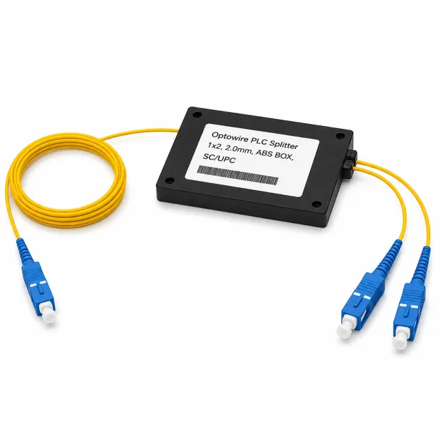 Optowire PLC Splitter 1x2, 2.0mm, ABS BOX, SC/UPC