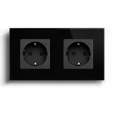 Wi-Fi EU Type F Double Socket 16A (Black) VIV-TW-WF2F-WT  3