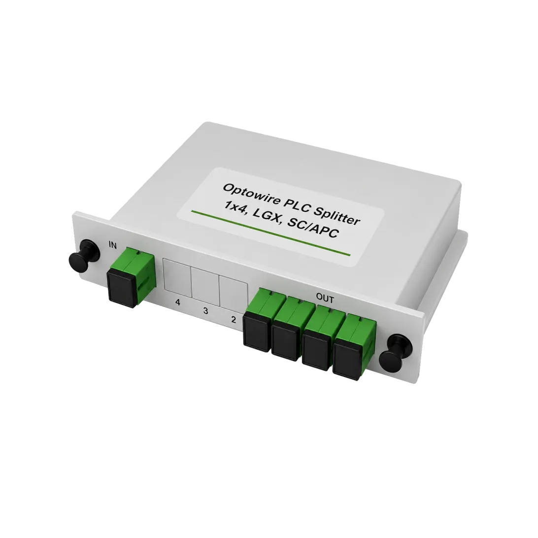 Optowire PLC Splitter 1x4, LGX, SC/APC