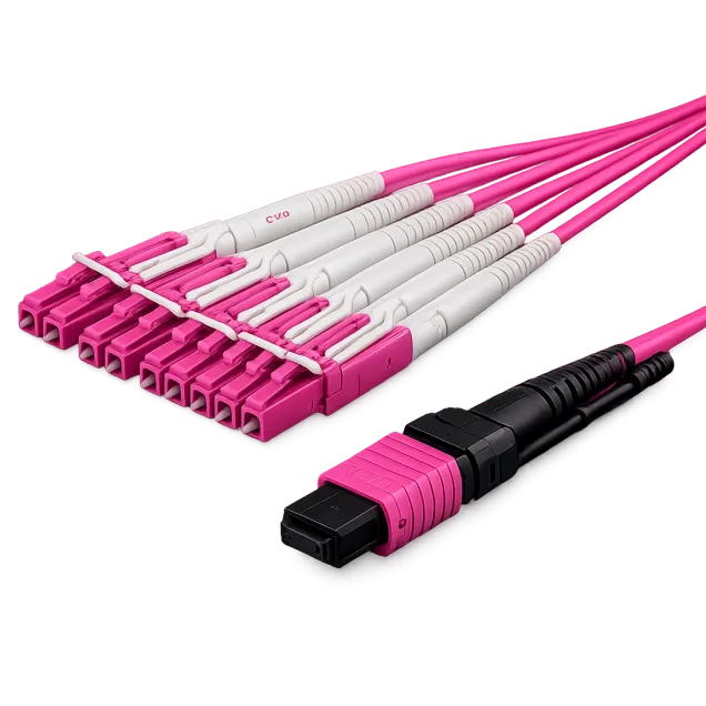 Optowire OM4, MTP(UPC)-LC(UPC) Trunk Cable 8 (1x8) Core, 2,0mm, LSZH, 10m.