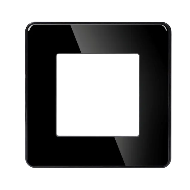 Single Frame Glass Panel with Metal Bracket (Black) VIV-TW-G86.1F-WT