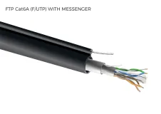 FTP CAT6 CCA 23AWG PE(outdoor) "0.57± 0.01 mm" WITH MESSENGER 2