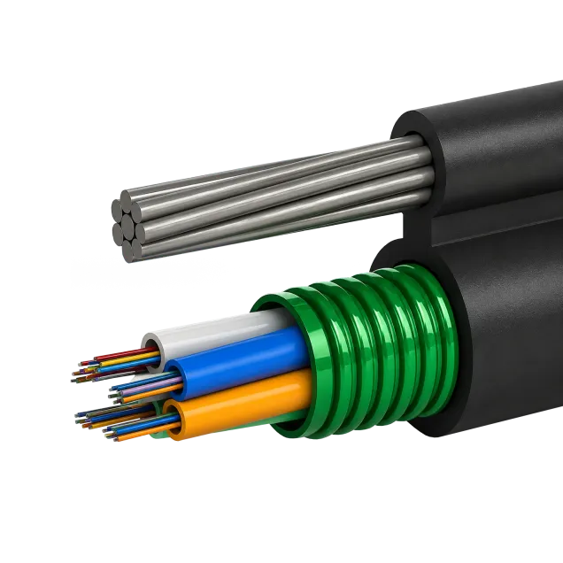 OptoWire AM-S-48FO-3KN With Armor Aerial Figure-8 Optical Cable