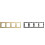 Quadruple Frame Glass Panel with Metal Bracket (White) VIV-TW-G299.4F-WT 3