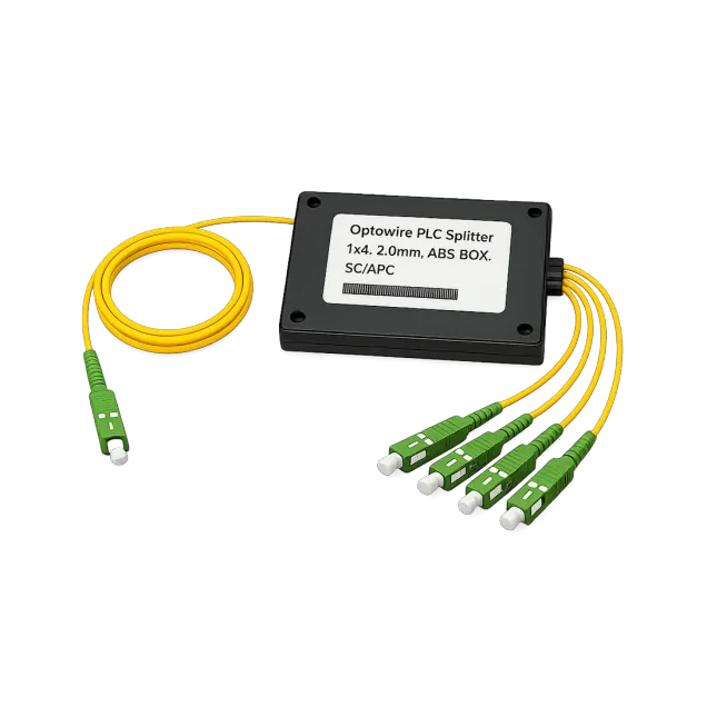 Optowire PLC Splitter 1x4, 2.0mm, ABS BOX, SC/APC