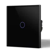 1 Gang Smart Wi-Fi Touch Switch with Neutral (Black) VIV-TW-6WF101N-WT 6