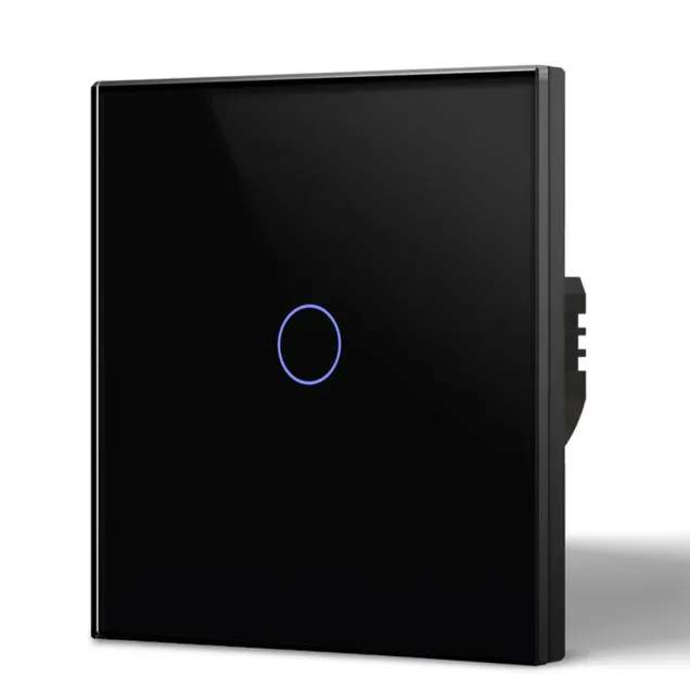  1 Gang Smart Wi-Fi Touch Switch with Neutral (Black) VIV-TW-6WF101N-WT