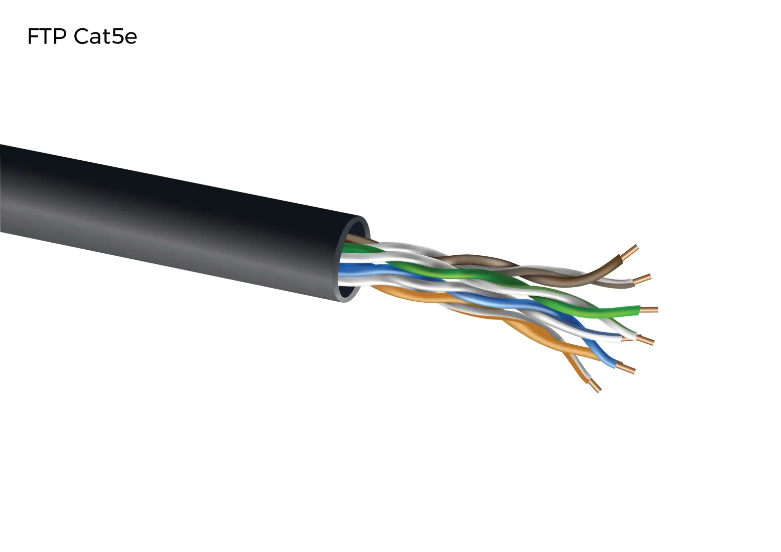 FTP CAT5E BC 24AWG PVC(indoor) "0.53 ± 0.01 mm"