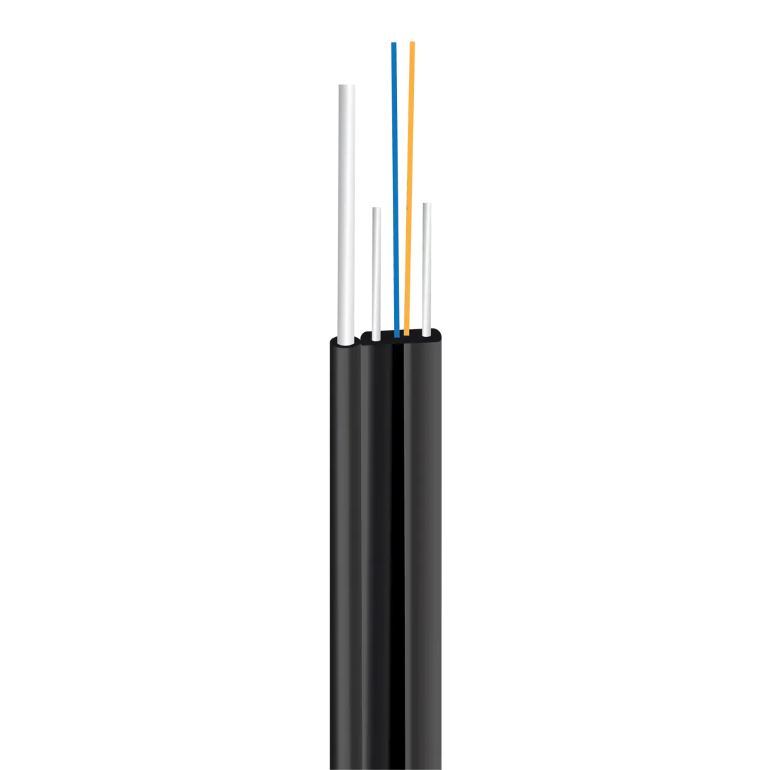 OptoWire-AM-L-FL(D)-4FO-0.6KN Drop Outdoor Flat Dielectric optical cable