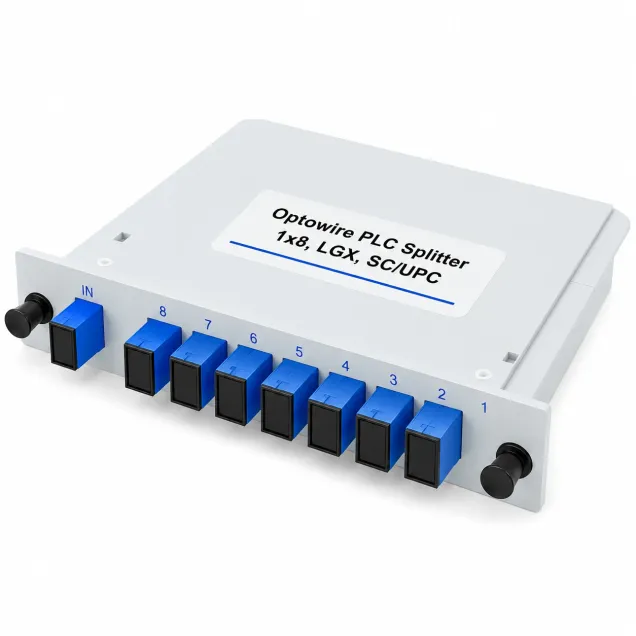 Optowire PLC Splitter 1x8, LGX, SC/UPC