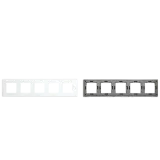 Quintuple Frame Glass Panel with Metal Bracket (Black) VIV-TW-G370.5F-WT 1