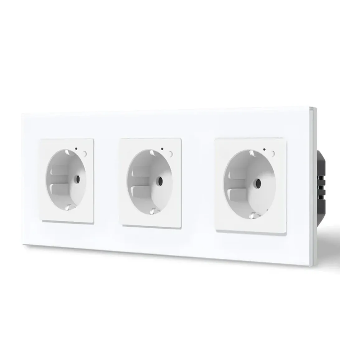 Wi-Fi EU Type F Triple Socket 16A (White) VIV-TW-WF3F-WT