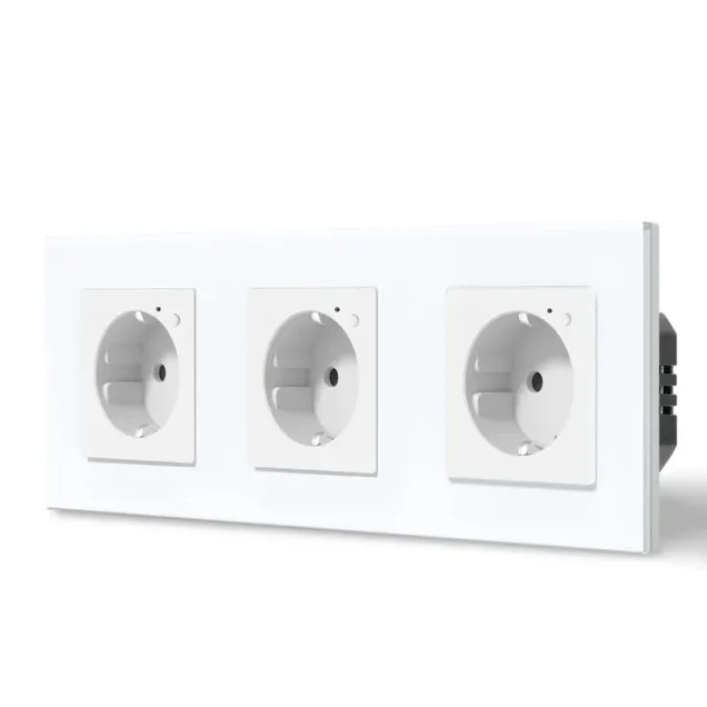 Wi-Fi EU Type F Triple Socket 16A (White) VIV-TW-WF3F-WT