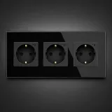 Wi-Fi EU Type F Triple Socket 16A (Black) VIV-TW-WF3F-WT 2