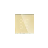 4 Gang Smart Wi-Fi Touch Switch with Neutral (Black) VIV-TW-6WF401N-WT 2