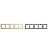 Quintuple Frame Glass Panel with Metal Bracket (White) VIV-TW-G370.5F-WT 3