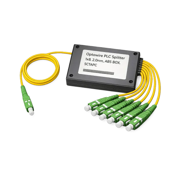 Optowire PLC Splitter 1x8, 2.0mm, ABS BOX, SC/APC