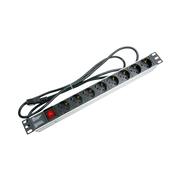 Rack Mount 8-Way PDU With C14 Plug