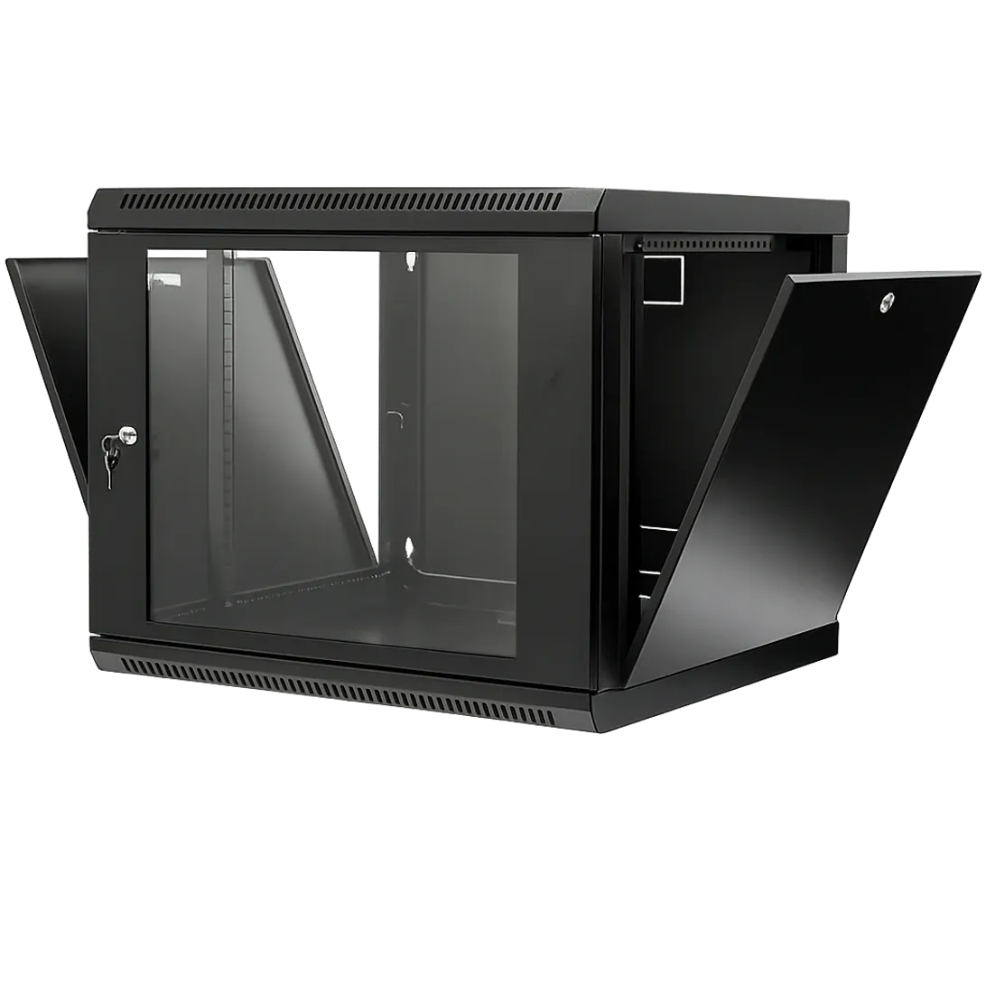 9U Network Rack Cabinet (600x450mm) With Glass Door