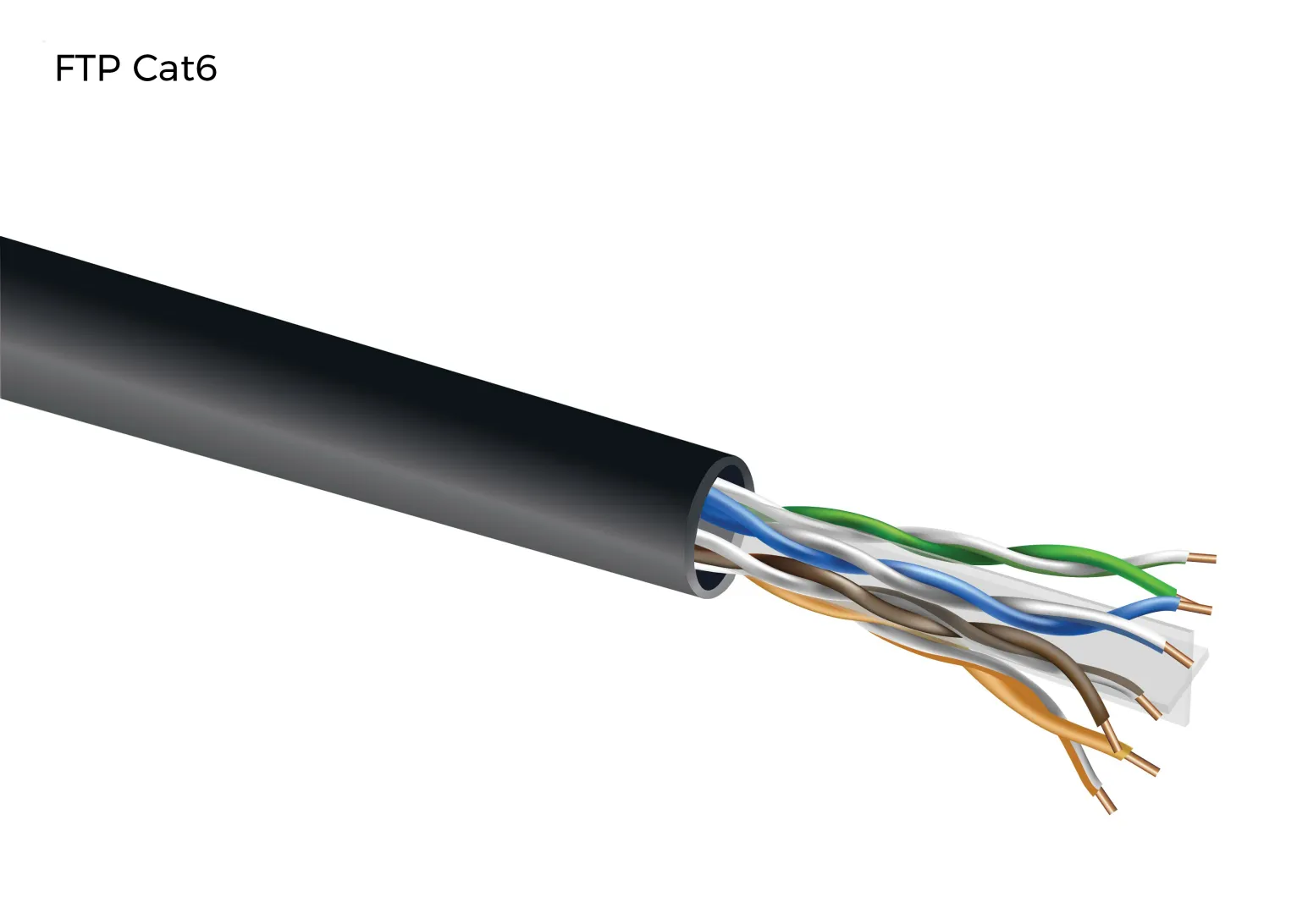 FTP CAT6 BC 23AWG PE(outdoor) "0.57± 0.01 mm"