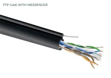 FTP CAT6 CCA 24AWG PE(outdoor) "0.53 ± 0.01 mm" WITH MESSENGER 2