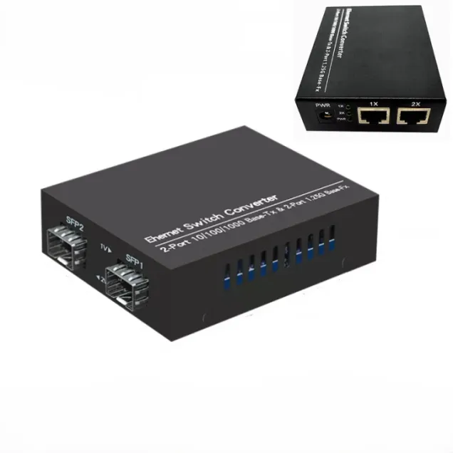 1000M-2SFP-2RJ45 media convertor