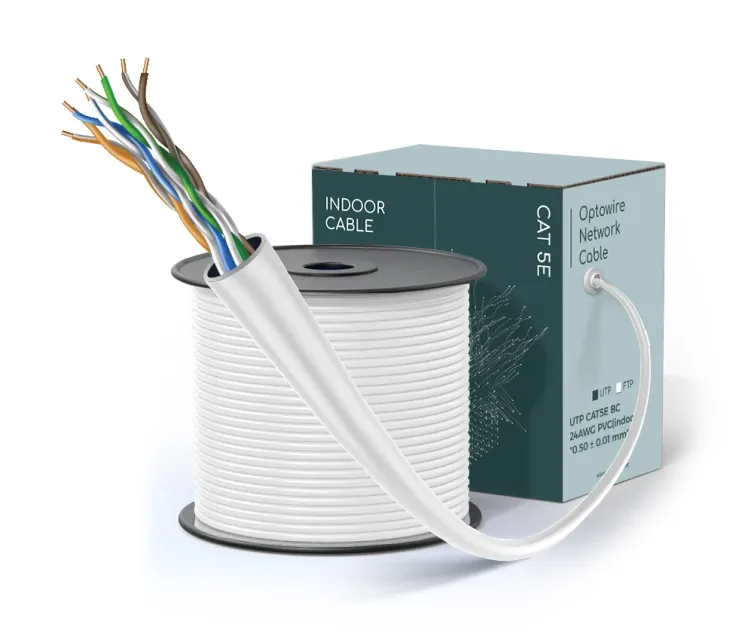 UTP CAT5E BC 24AWG PVC(indoor) "0.50 ± 0.01 mm"