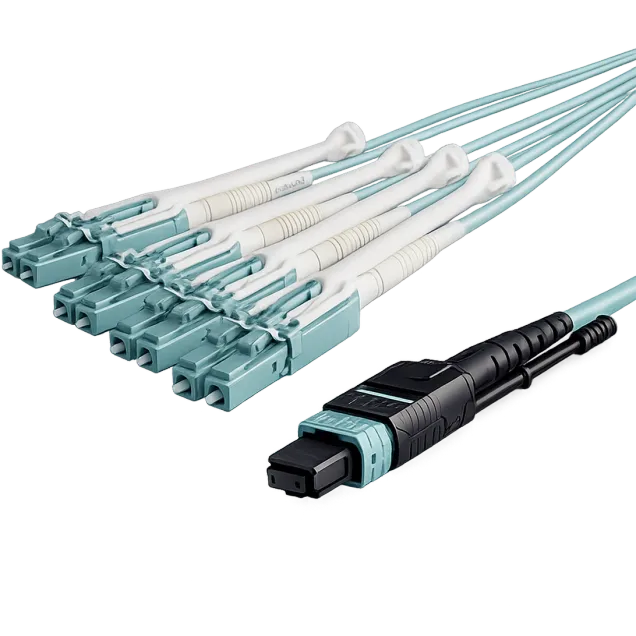 Optowire OM3, MTP(UPC)-LC(UPC) Trunk Cable 24 (1x24) Core, 2,0mm, LSZH, 10m.