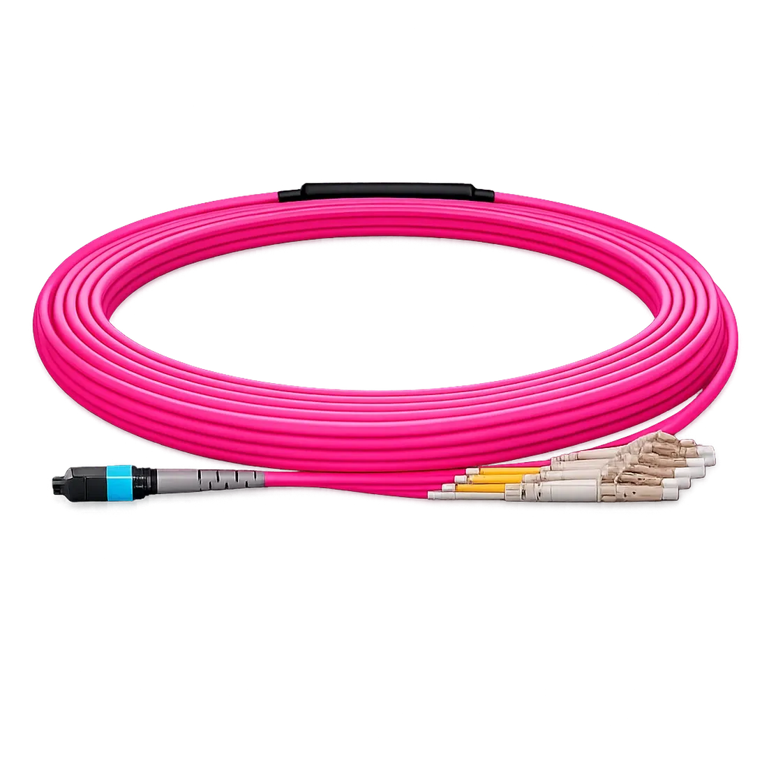 Optowire OM4, MTP(UPC)-LC(UPC) Trunk Cable 8 (1x8) Core, 2,0mm, LSZH, 10m.