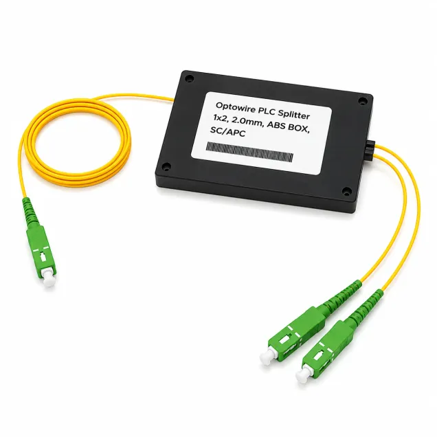 Optowire PLC Splitter 1x2, 2.0mm, ABS BOX, SC/APC