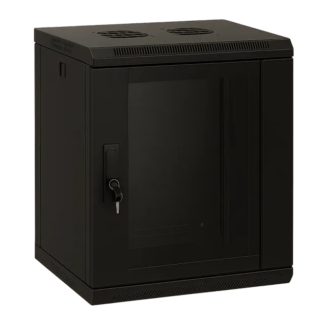 15U Network Rack Cabinet (600x450mm) With Glass Door